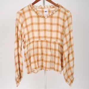 NSF Raven Babydoll Long Sleeve Top Size Medium